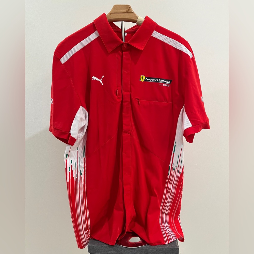 RARE Special Event Puma/Ferrari Short Sleeve Shirt/Jacket L